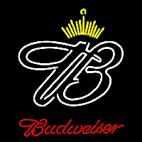 Red Budweiser Crown Beer Sign Neonskylt