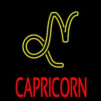 Red Capricorn Neonskylt