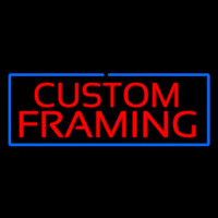 Red Custom Framing Blue Border Neonskylt