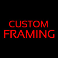 Red Custom Framing Neonskylt