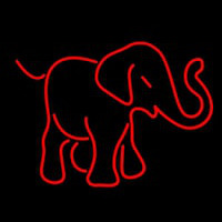 Red Elephant Logo Neonskylt