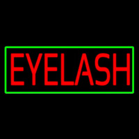 Red Eyelash Green Border Neonskylt