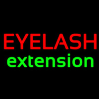 Red Eyelash Green E tension Neonskylt