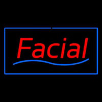 Red Facial Blue Border Neonskylt