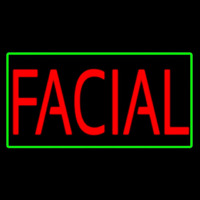 Red Facial Green Border Neonskylt