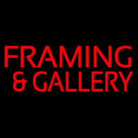 Red Framing And Gallery Neonskylt