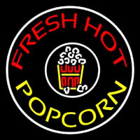 Red Fresh Hot Yellow Popcorn Neonskylt