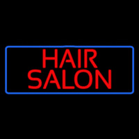 Red Hair Salon With Blue Border Neonskylt