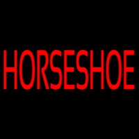 Red Horseshoe Block Neonskylt