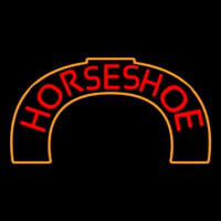 Red Horseshoe Neonskylt