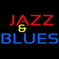 Red Jazz And Blue Blues Block Neonskylt