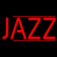 Red Jazz Block Double Line Neonskylt