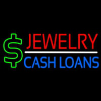 Red Jewelry Blue Cash Loans Neonskylt