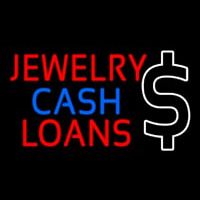 Red Jewelry Cash Loans Neonskylt