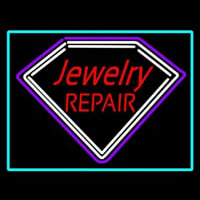 Red Jewelry Repair Turquoise Border Neonskylt