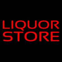 Red Liquor Store Neonskylt