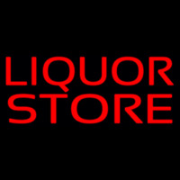 Red Liquor Store Neonskylt