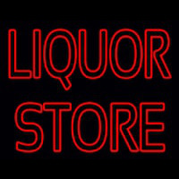 Red Liquor Store Neonskylt