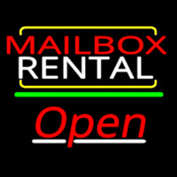 Red Mailbo  Blue Rental Open 3 Neonskylt