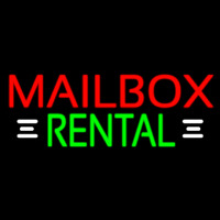 Red Mailbo  Rental With White Line 1 Neonskylt