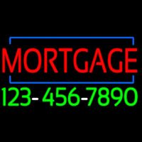 Red Mortgage With Phone Number Neonskylt