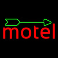 Red Motel With Green Arrow Neonskylt