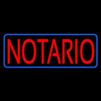 Red Notario Neonskylt