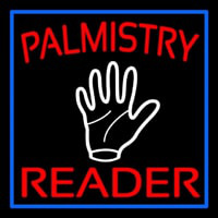 Red Palmistry Reader Neonskylt