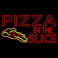 Red Pizza By The Slice Logo Neonskylt