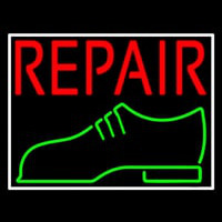 Red Repair Shoe Logo Neonskylt