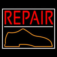 Red Repair Shoe Neonskylt