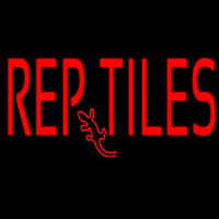 Red Reptiles Block 2 Neonskylt