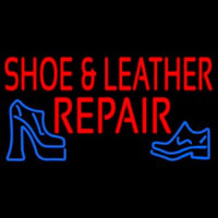 Red Shoe And Leather Repair Neonskylt