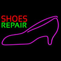 Red Shoes Green Repair Pink Sandal Neonskylt