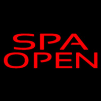 Red Spa Open Neonskylt