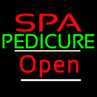 Red Spa Pedicure Slant Red Open Neonskylt