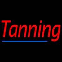 Red Tanning With Blue Line Neonskylt