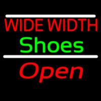 Red Wide Width Green Shoes Open Neonskylt