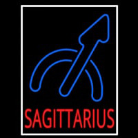 Sagittarius White Border Neonskylt