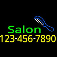 Salon With Comb And Number Neonskylt