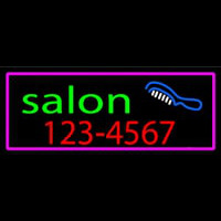 Salon With Comb And Number Neonskylt