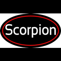 Scorpion Red Oval Neonskylt