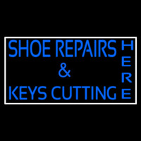 Shoe Repairs Key Cutting Here With Border Neonskylt