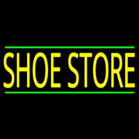 Shoe Store With Green Line Neonskylt