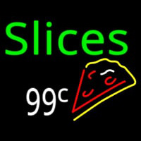 Slices 99 Cents Pizza Neonskylt