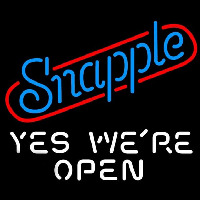 Snapple Yes We are Open Neonskylt