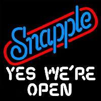 Snapple Yes We are Open Neonskylt