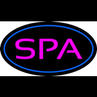 Spa Oval Blue Neonskylt