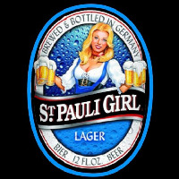 St  Pauli Girl Classic Label Beer Sign Neonskylt