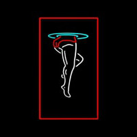 Strip Girl Leg Logo Neonskylt